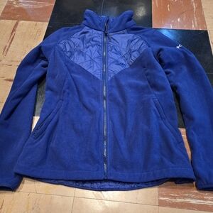 Columbia fleece jacket full zip violet color youth girls size XL 14. NWOT